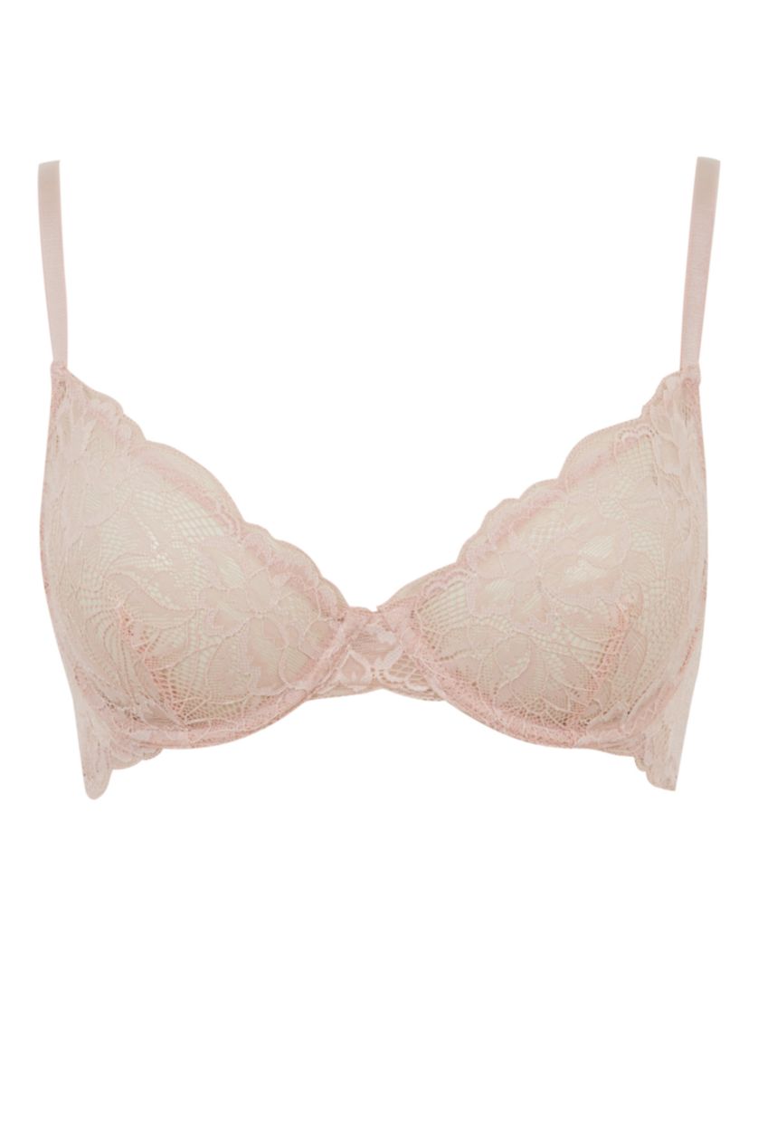 FEMME Bordeaux Soutien-gorge en dentelle sans rembourrage avec armatures de Fall in Love