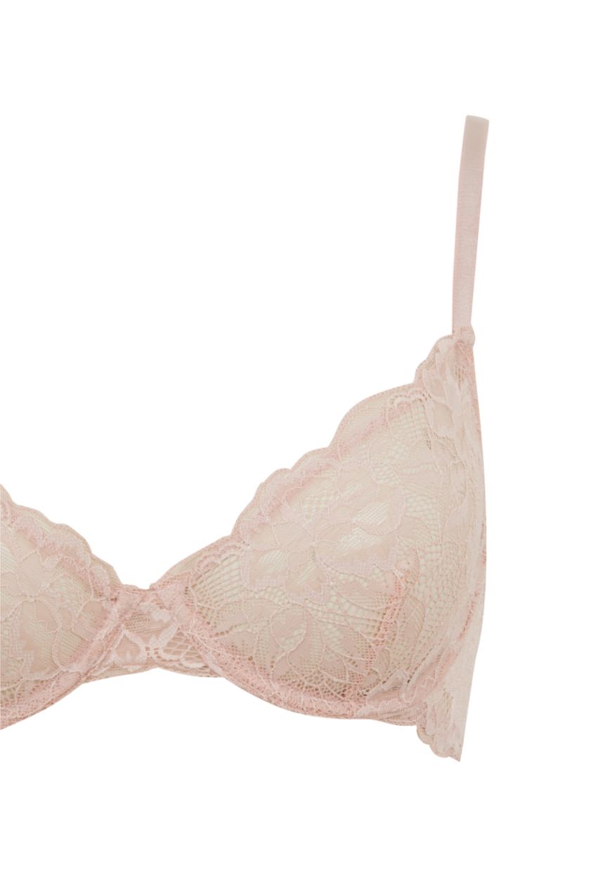 FEMME Bordeaux Soutien-gorge en dentelle sans rembourrage avec armatures de Fall in Love