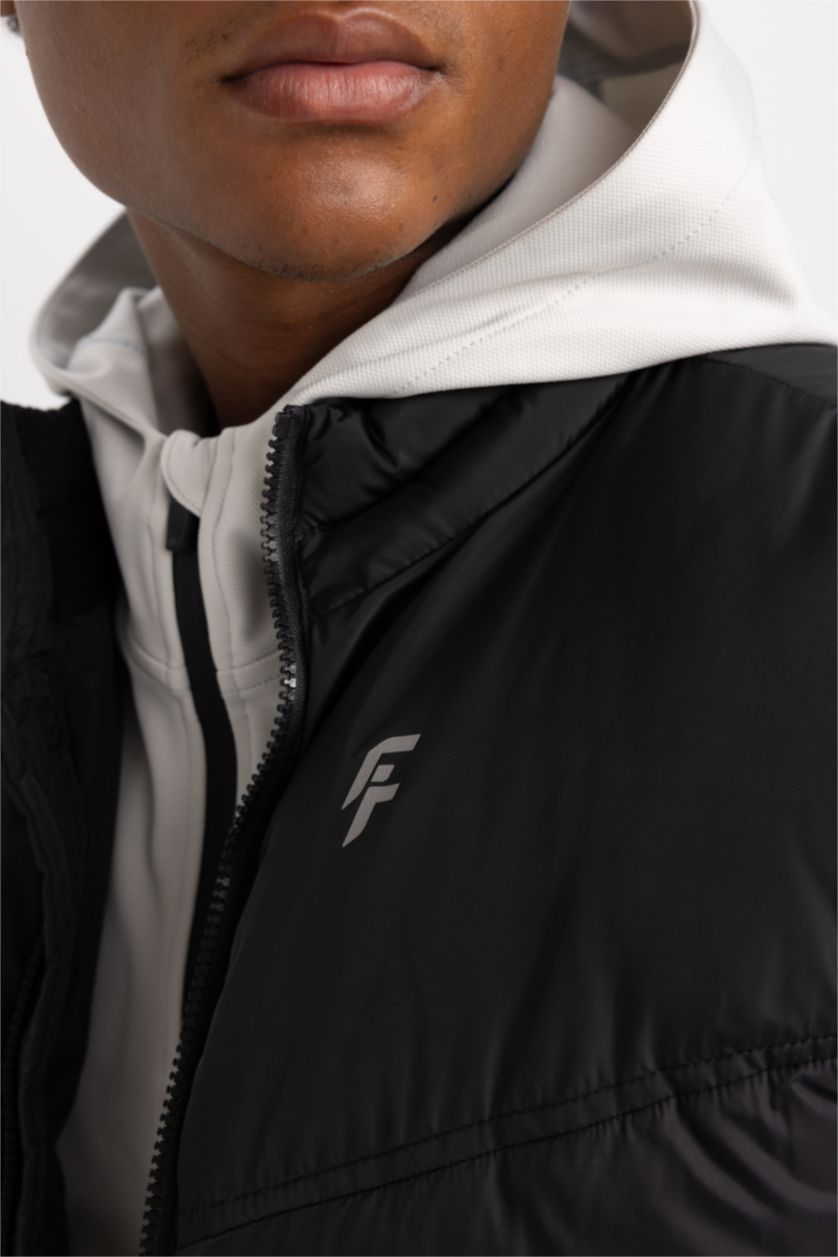 Erkek Siyah Slim Fit Şişme Yelek