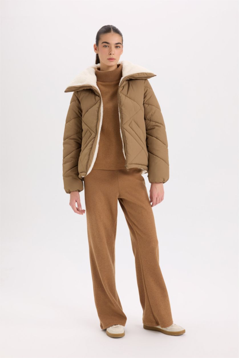 Kadın Kahve Su Geçirmez Mont