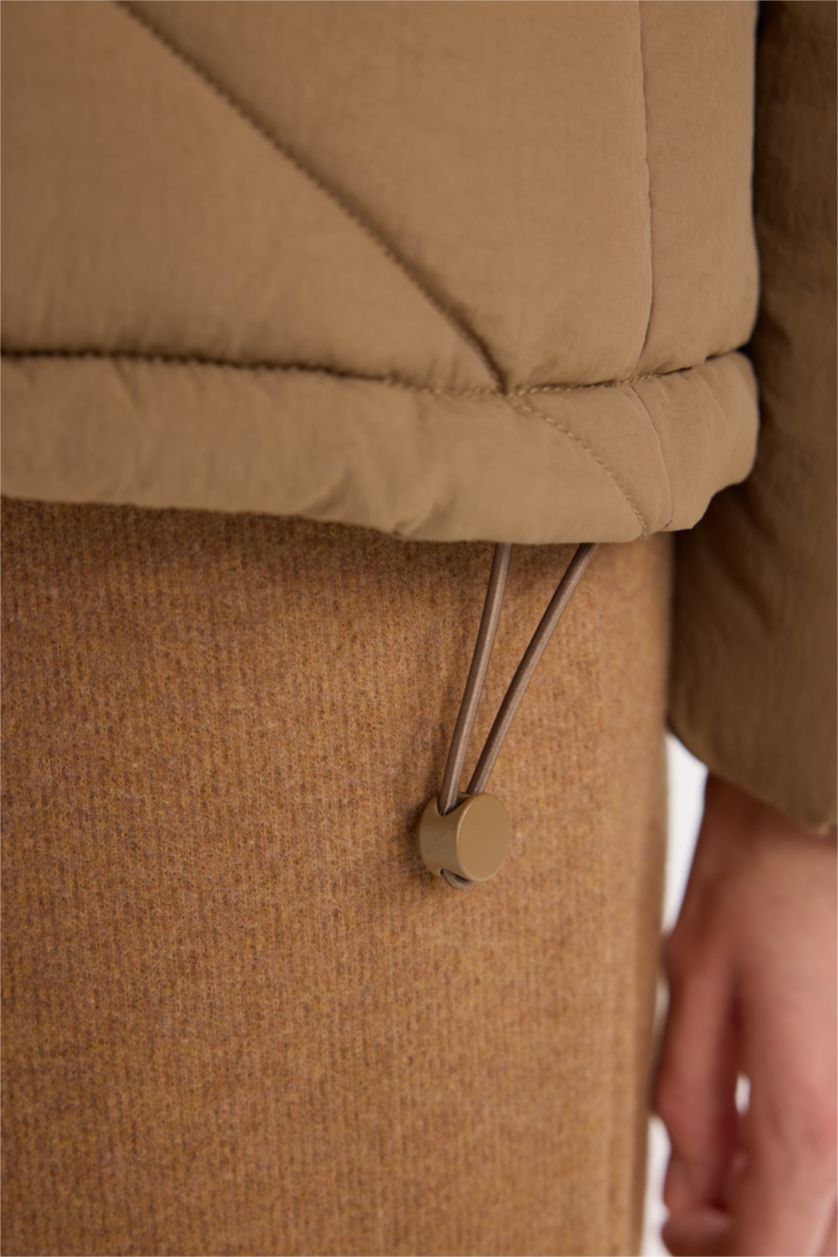 Kadın Kahve Su Geçirmez Mont