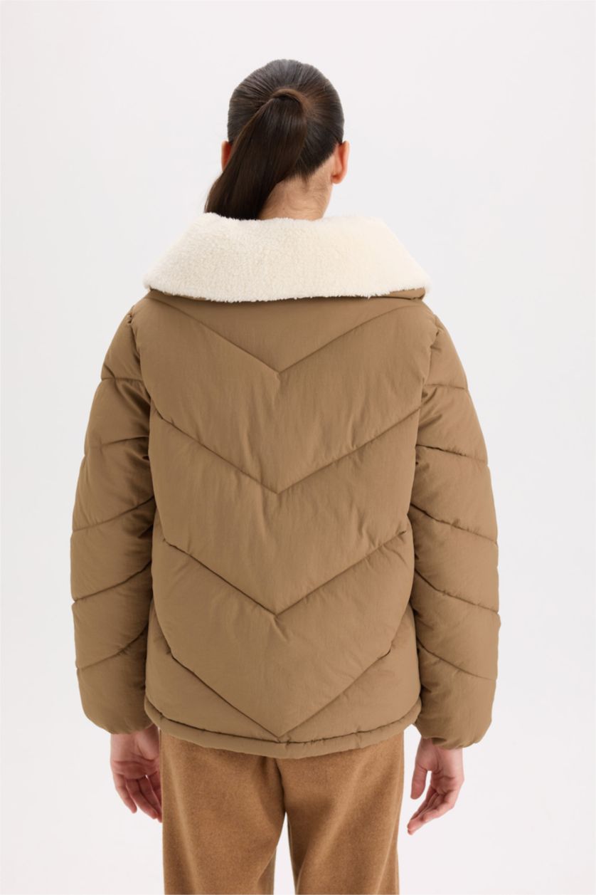 Kadın Kahve Su Geçirmez Mont