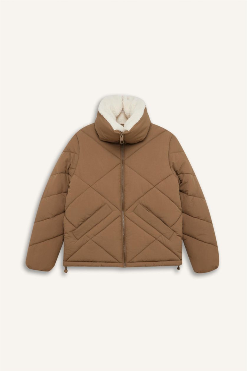 Kadın Kahve Su Geçirmez Mont