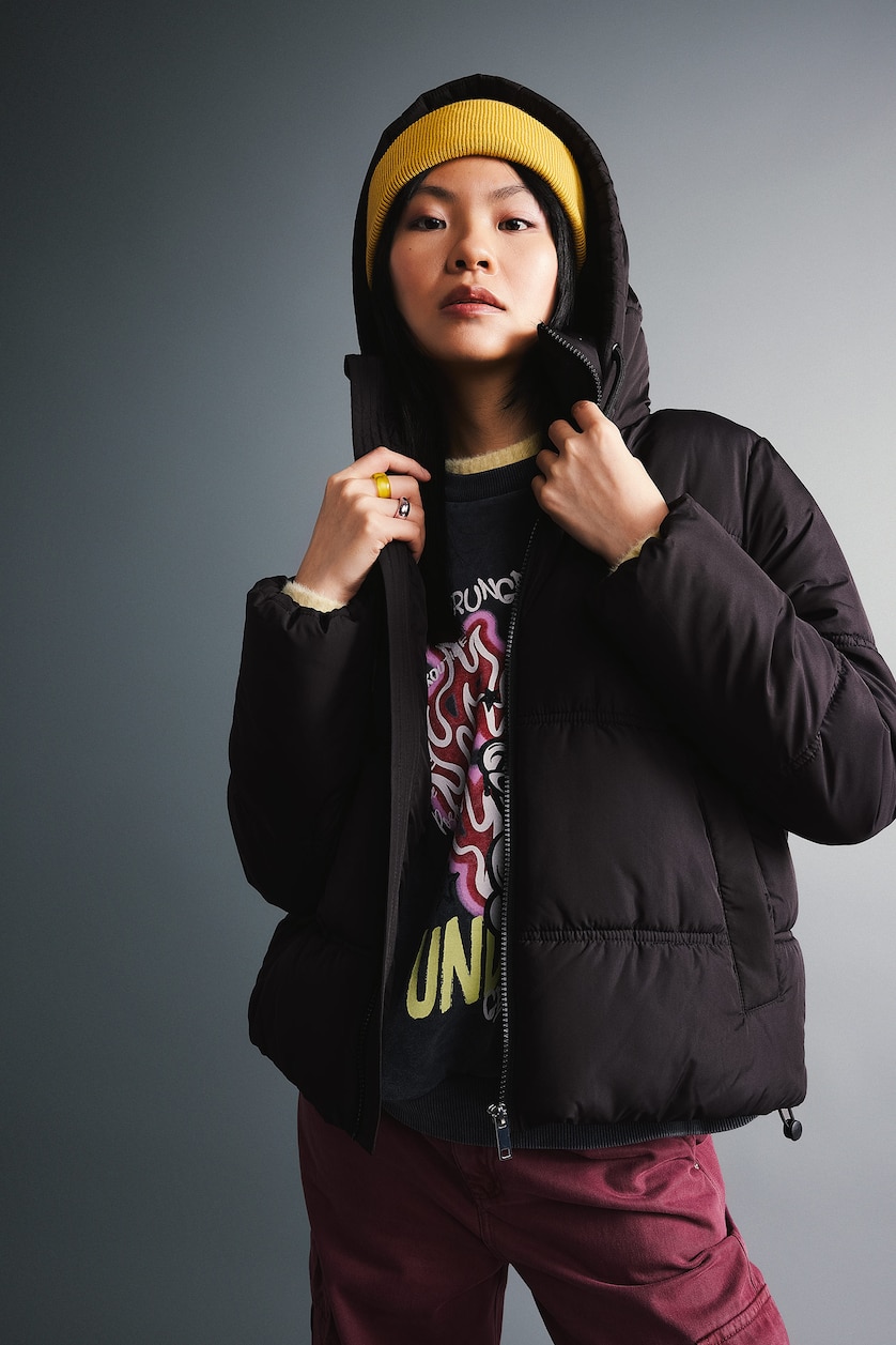 Women Black Puffer Jacket