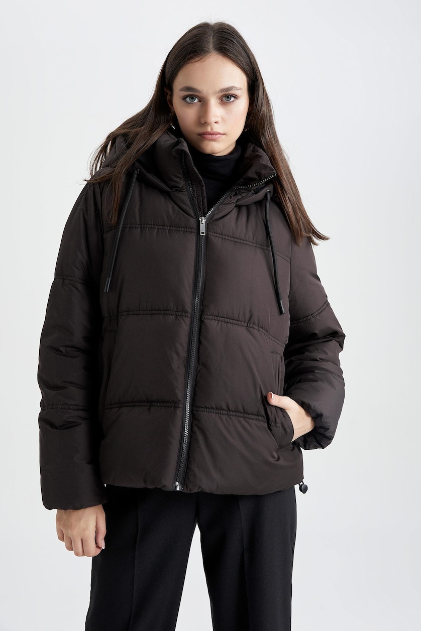 Women Black Puffer Jacket