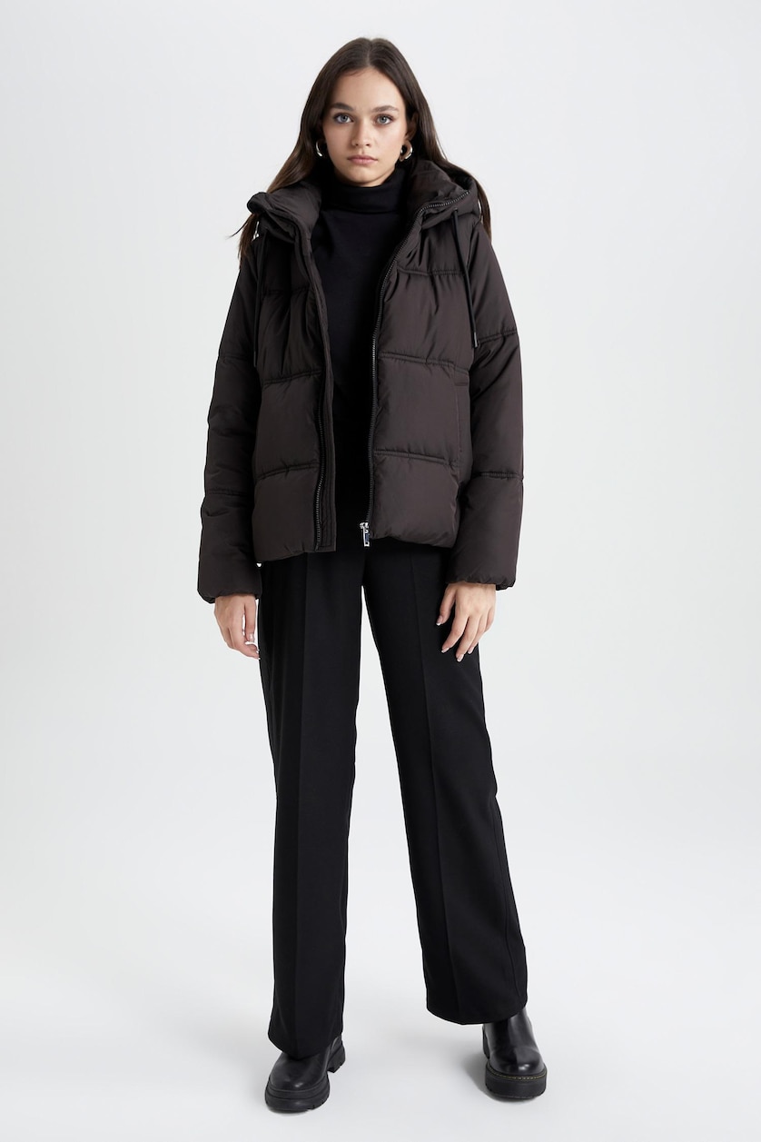 Women Black Puffer Jacket