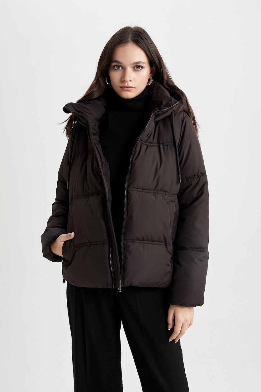 Women Black Puffer Jacket