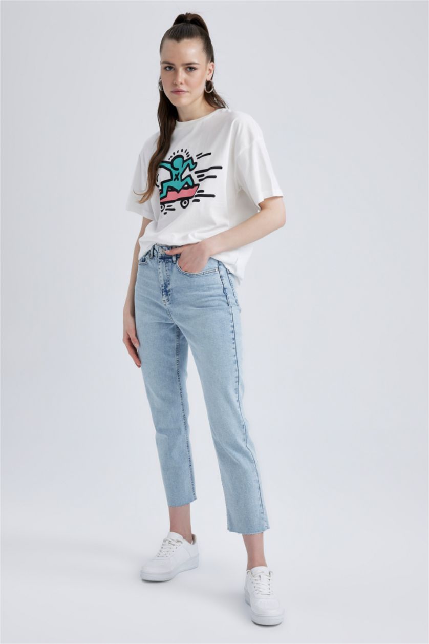 FEMME BLEU Clair Taille haute