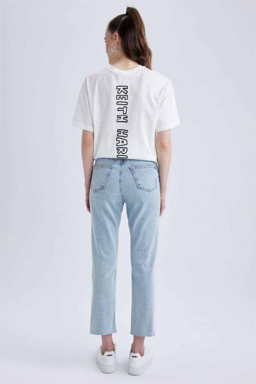 FEMME BLEU Clair Taille haute