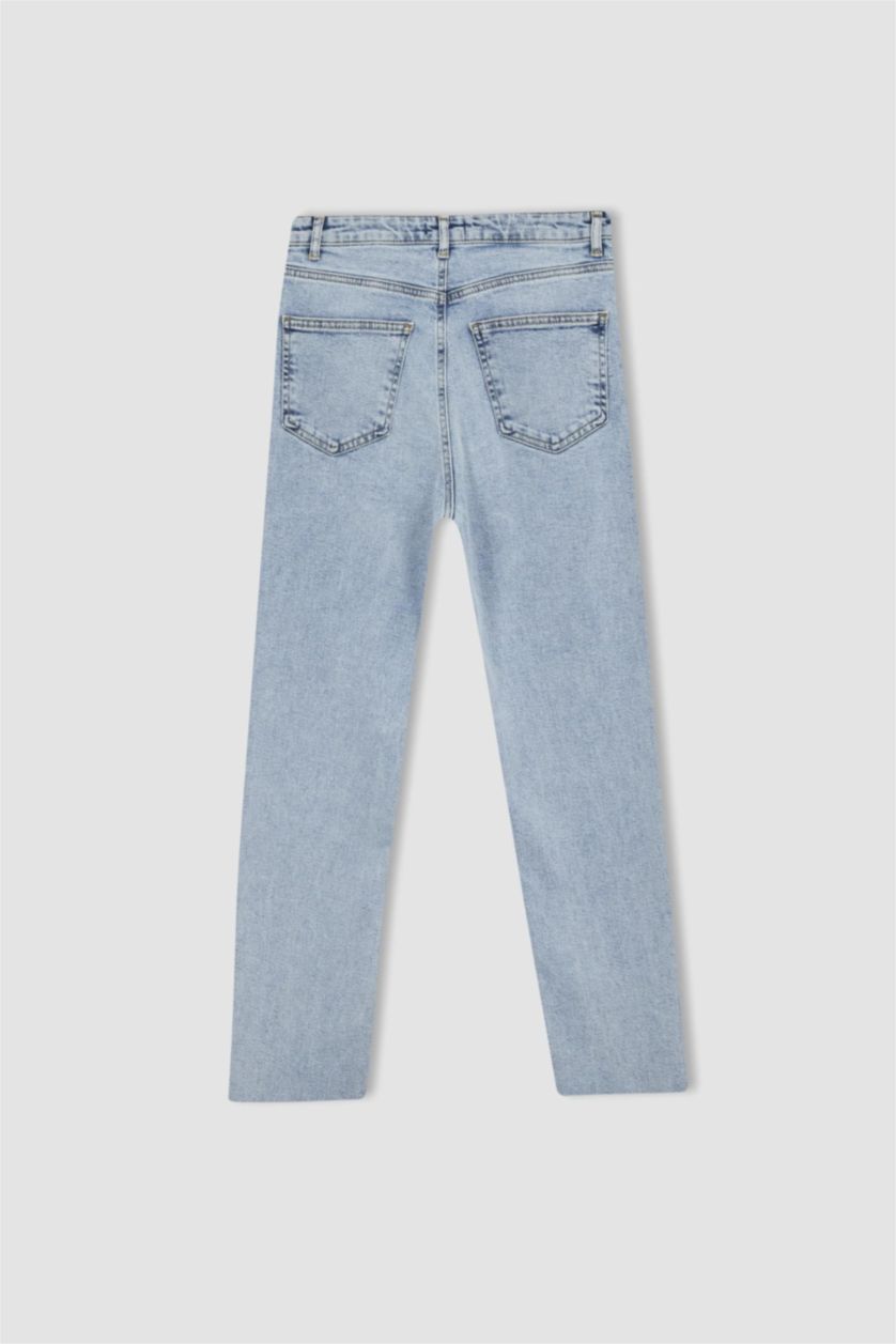 FEMME BLEU Clair Taille haute