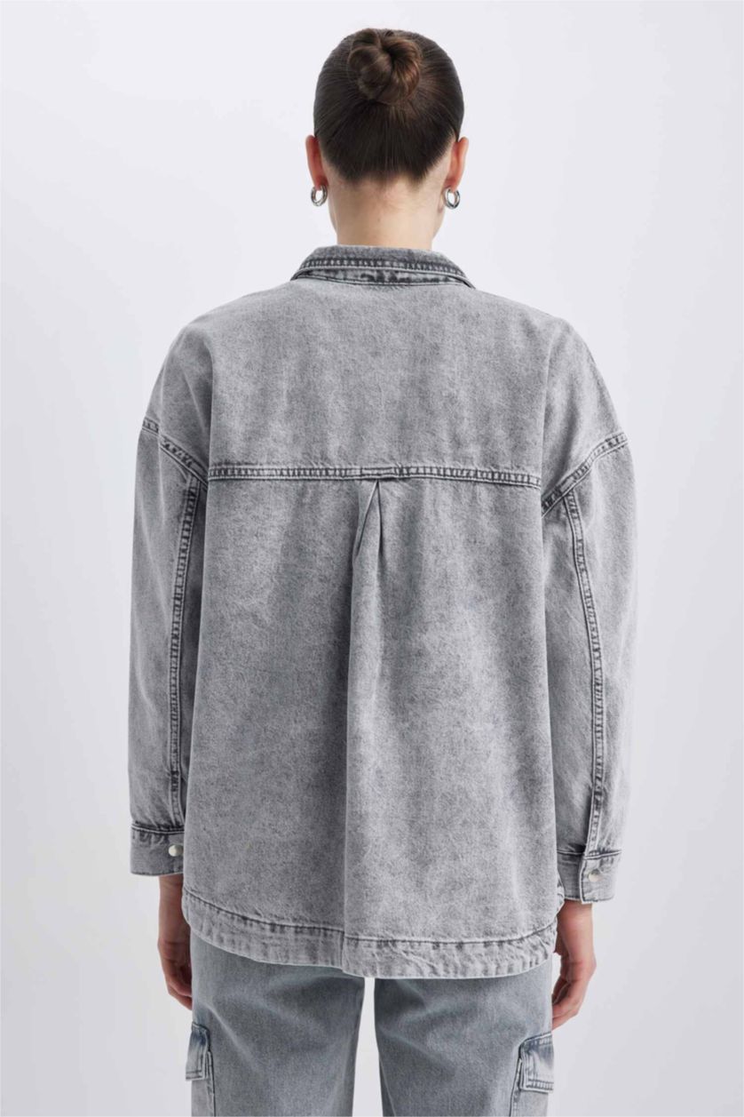 Woman Grey Denim Jacket