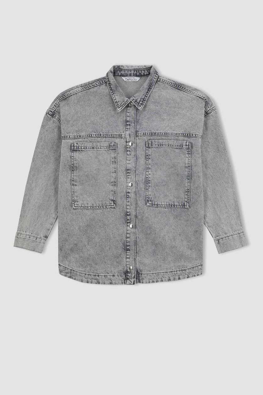 Woman Grey Denim Jacket