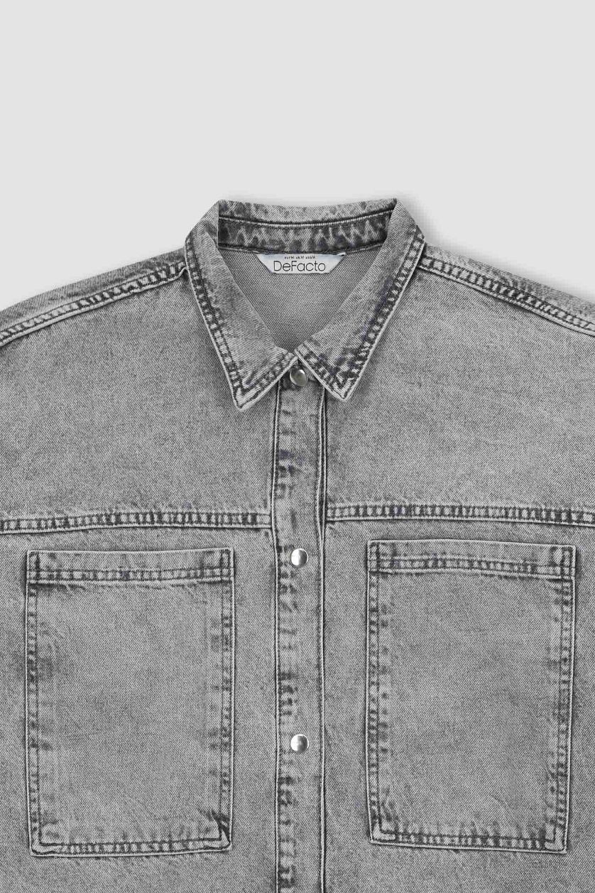 Woman Grey Denim Jacket