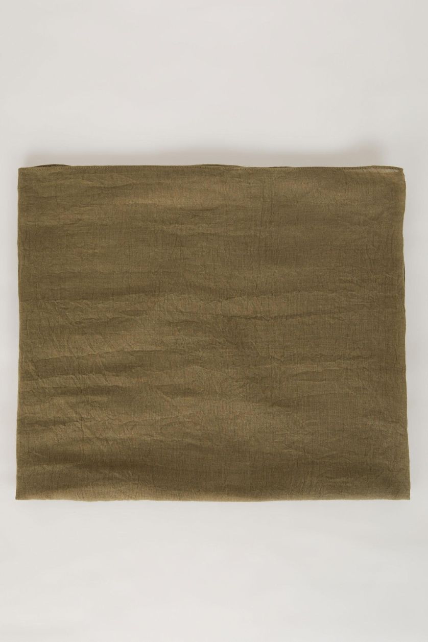 WOMAN Khaki Woman Woven Hijab Shawl
