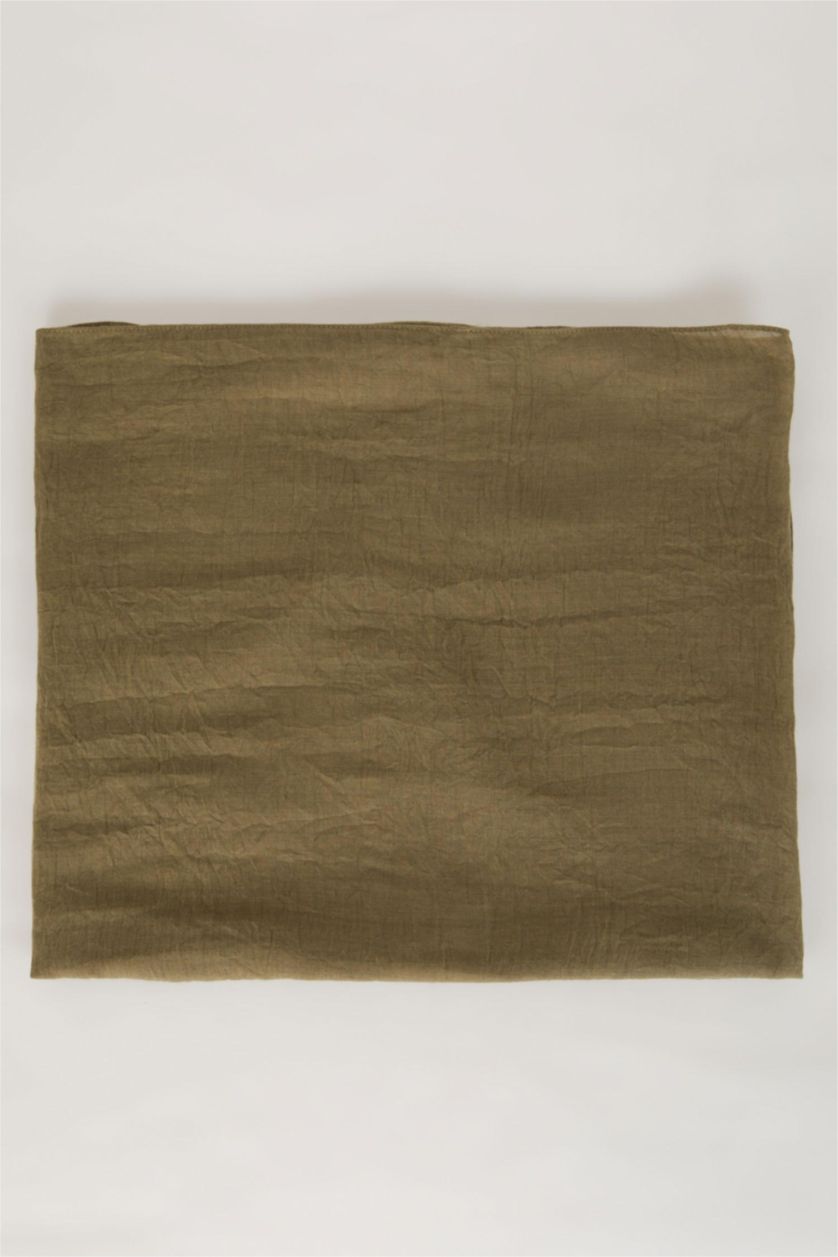 WOMAN Khaki Woman Woven Hijab Shawl