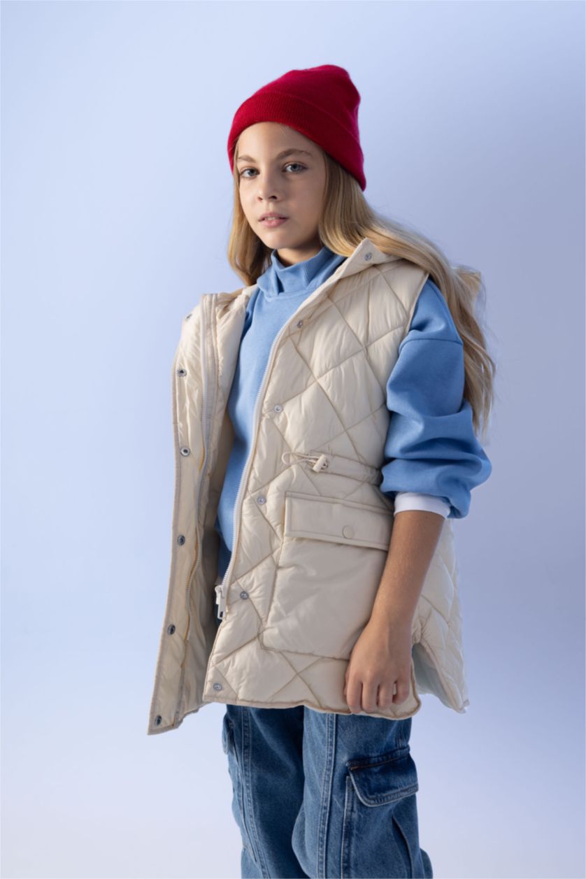 FILLES Beige Clair Veste Coupe Régulière Pour Fille