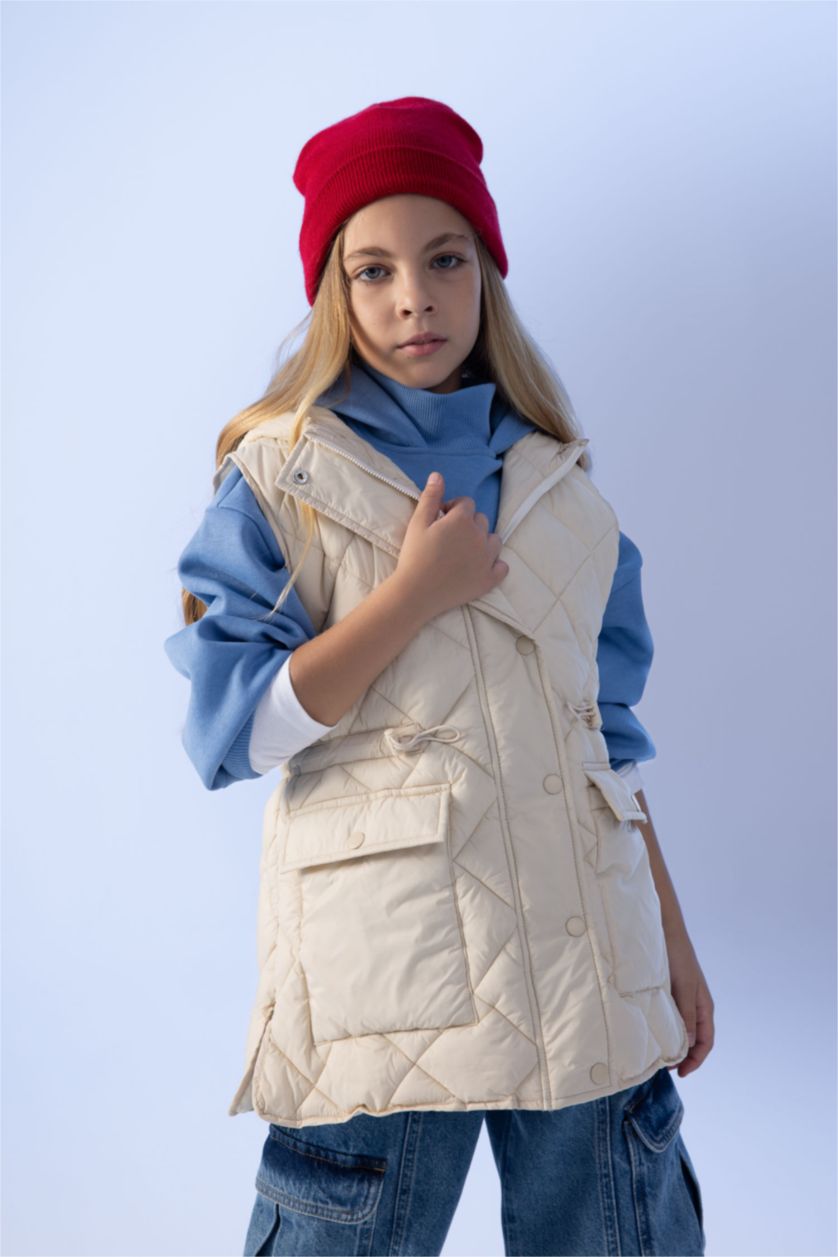 FILLES Beige Clair Veste Coupe Régulière Pour Fille