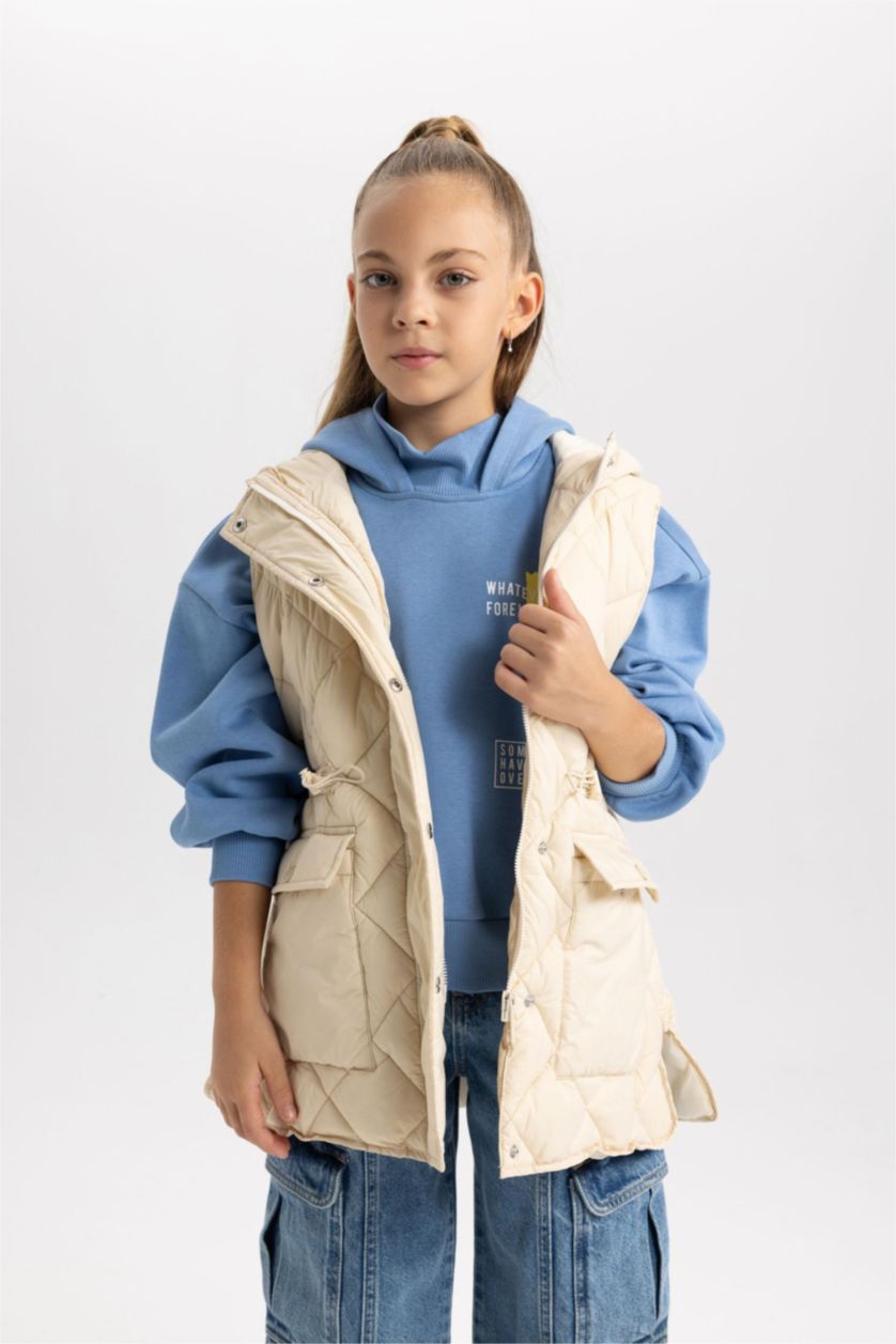 FILLES Beige Clair Veste Coupe Régulière Pour Fille