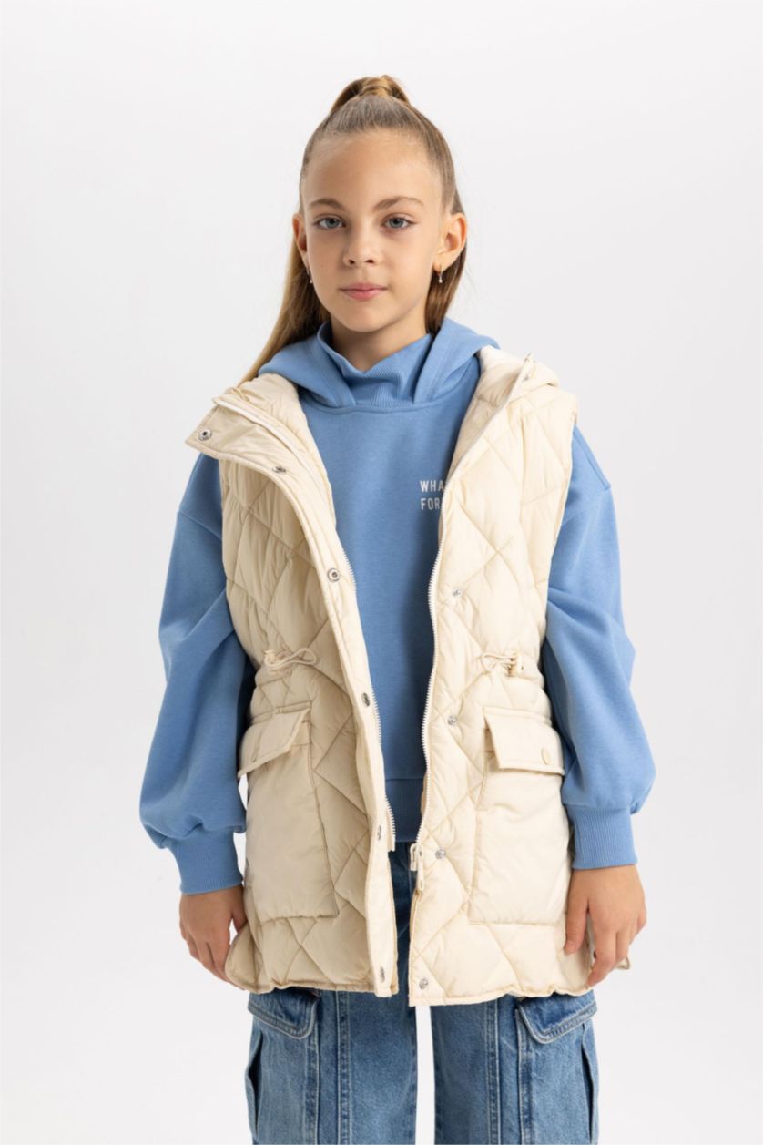 FILLES Beige Clair Veste Coupe Régulière Pour Fille