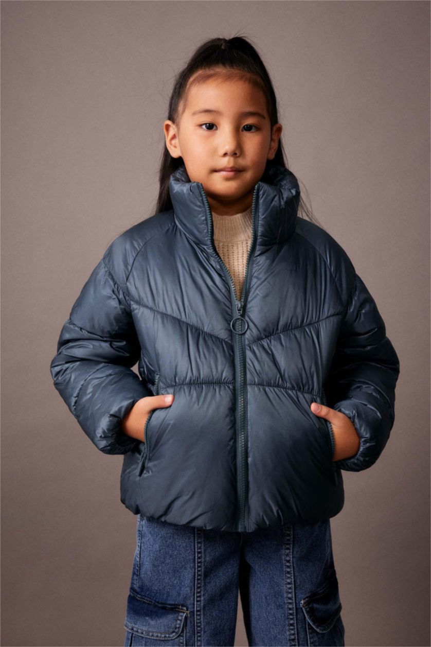 Дівчачий Зелений Куртка водонепроникний стандартного крою для дівчаток