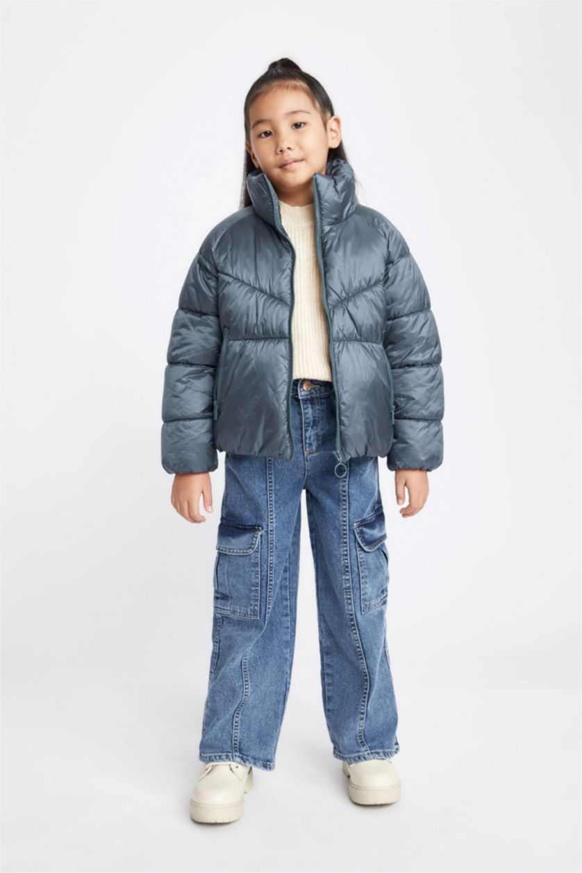 Дівчачий Зелений Куртка водонепроникний стандартного крою для дівчаток