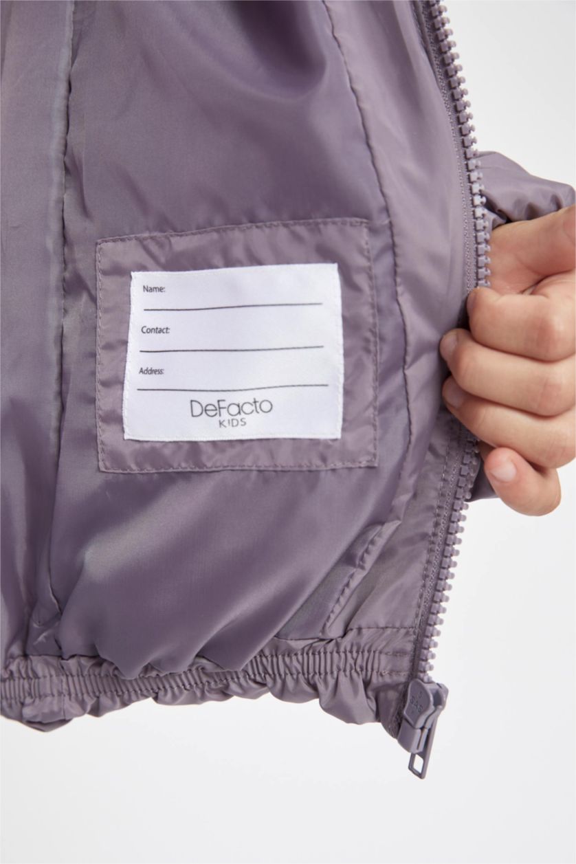 بنات أرجواني جاكيت نفخ بناتي مقاوم للماء