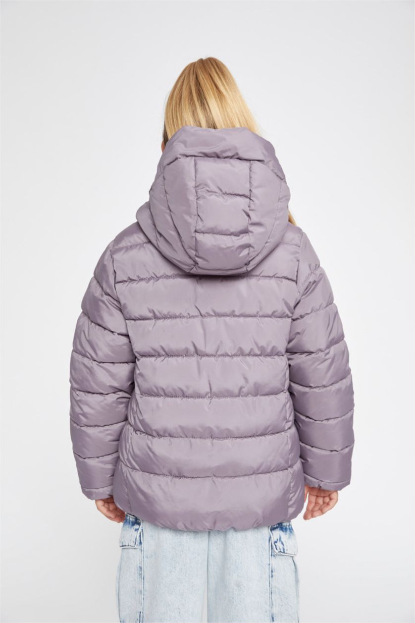 بنات أرجواني جاكيت نفخ بناتي مقاوم للماء