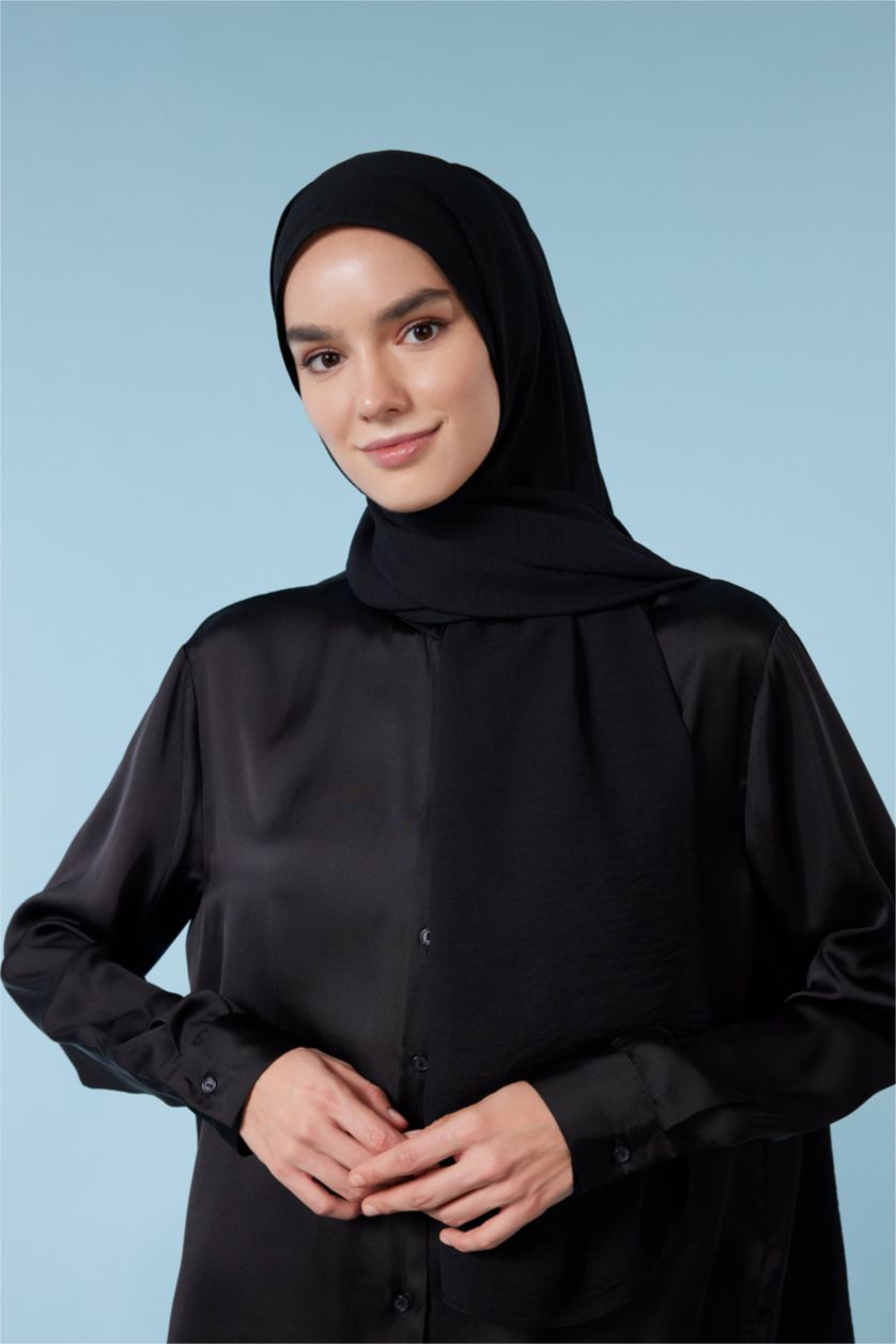 FEMME Noir Châle Hijab Basique Pour Femme