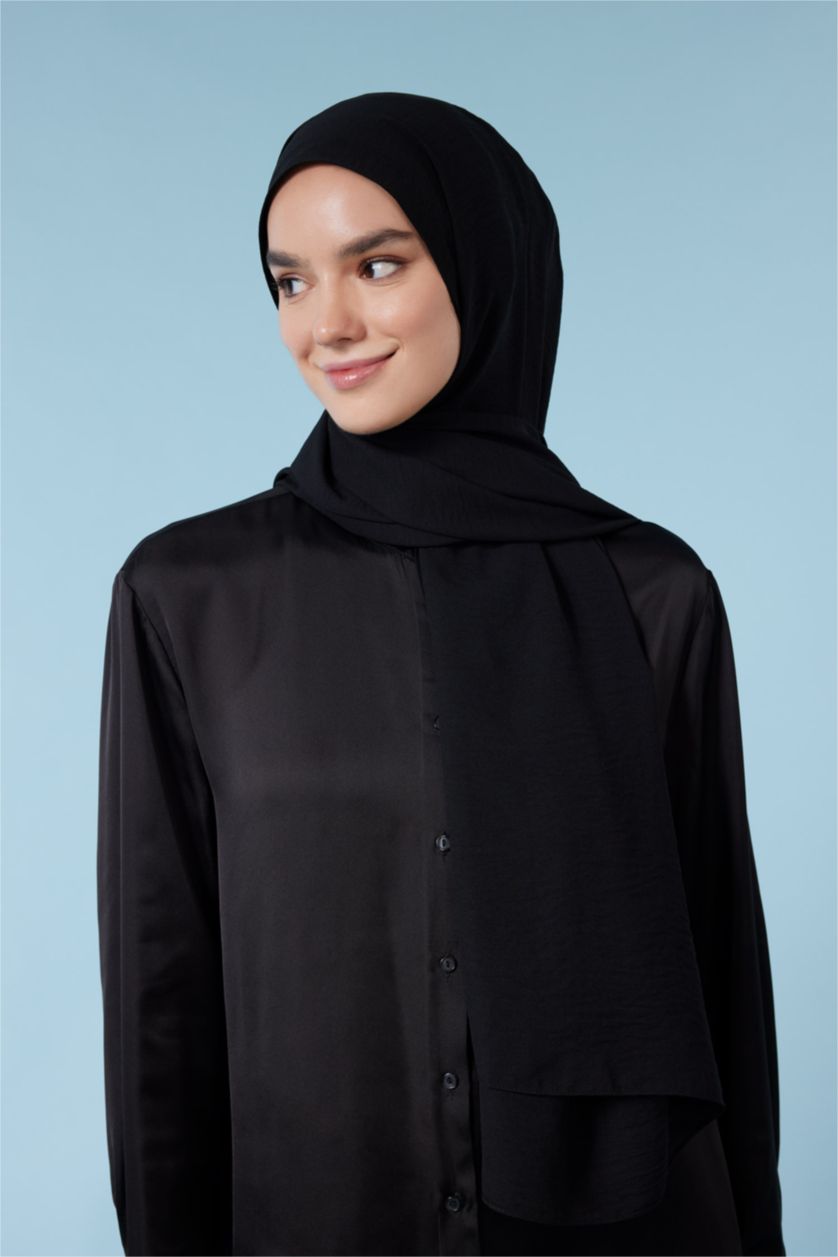 FEMME Noir Châle Hijab Basique Pour Femme
