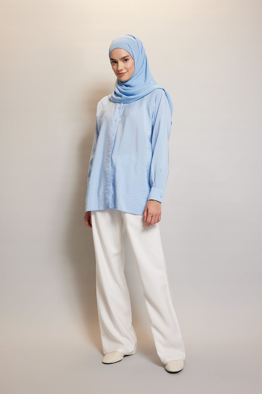 WOMAN Blue Woman Basic Hijab Shawl