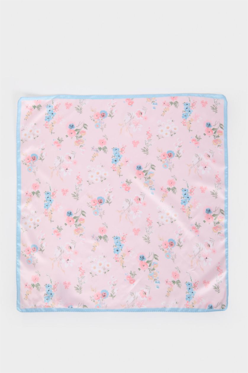 Women Pink Woman Floral Woven Bandana