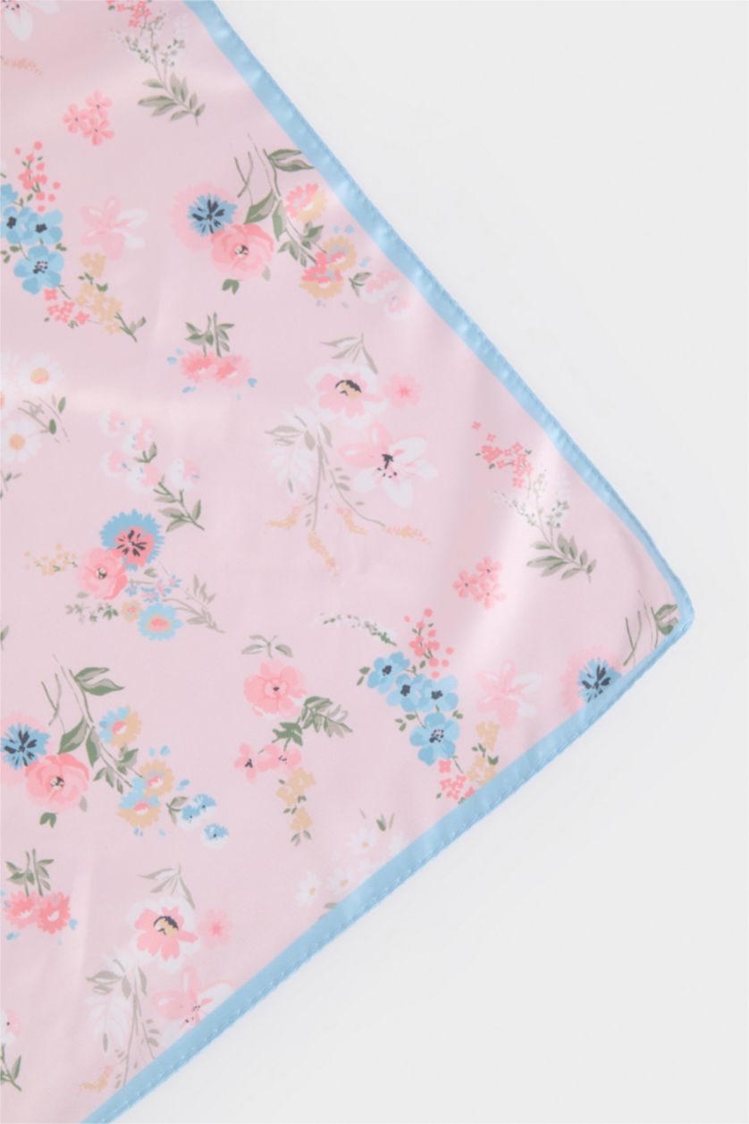 Women Pink Woman Floral Woven Bandana
