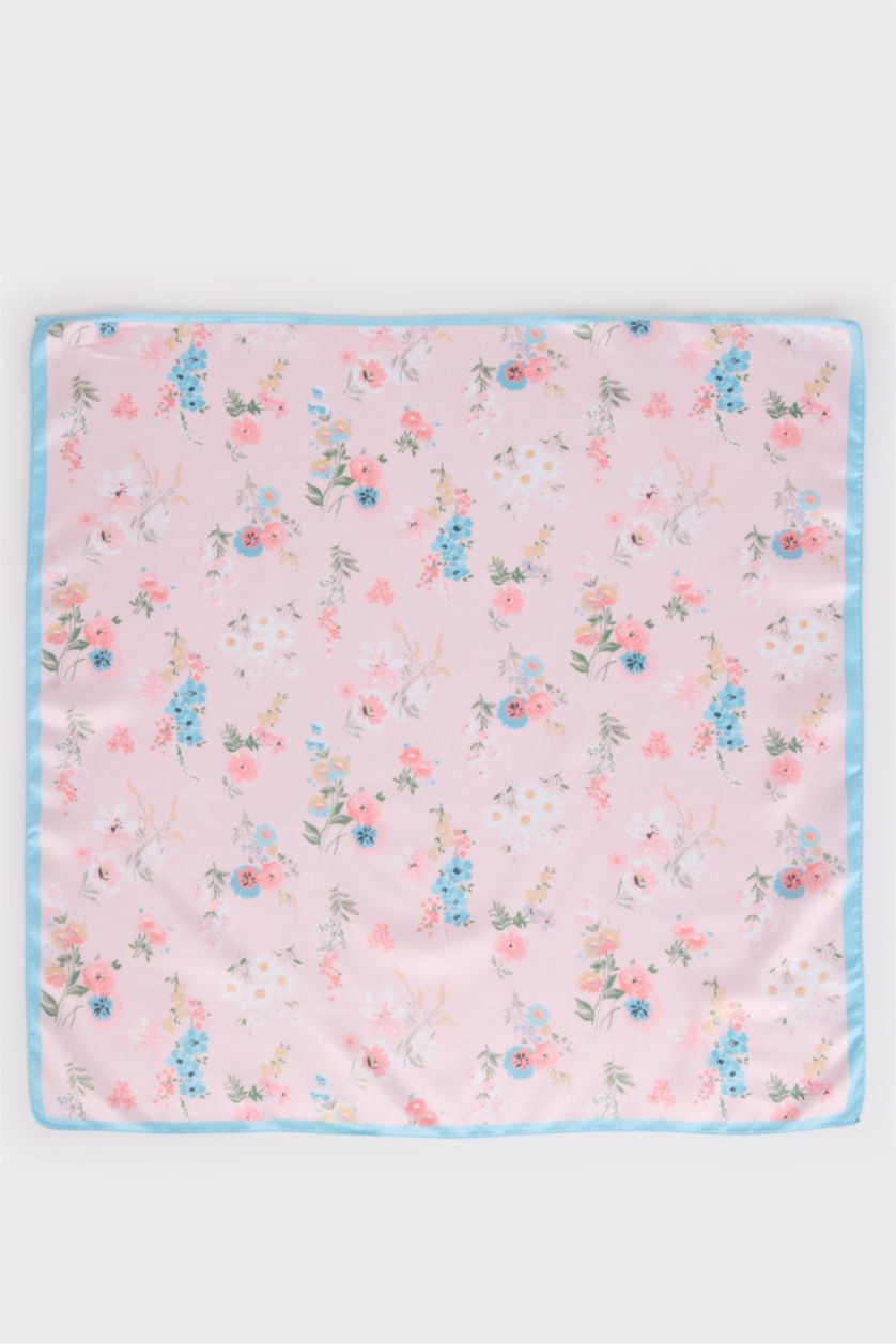 Woman Pink Woman Flower Foulard