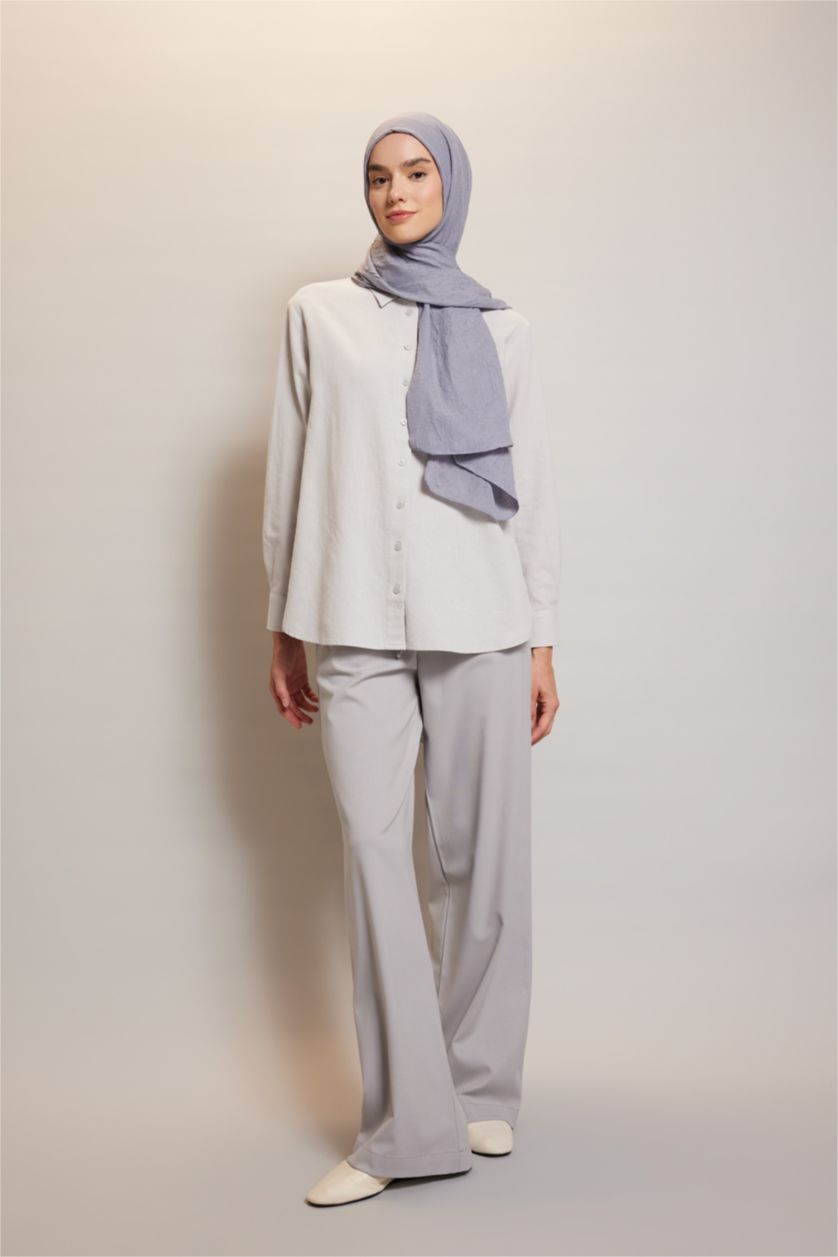WOMAN Dark Grey Woman Crepe Shawl