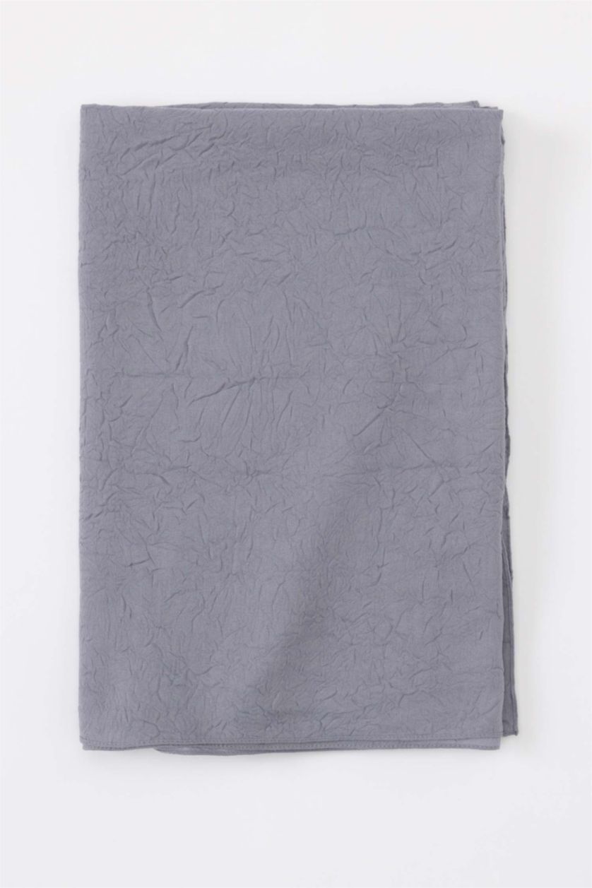 WOMAN Dark Grey Woman Crepe Shawl