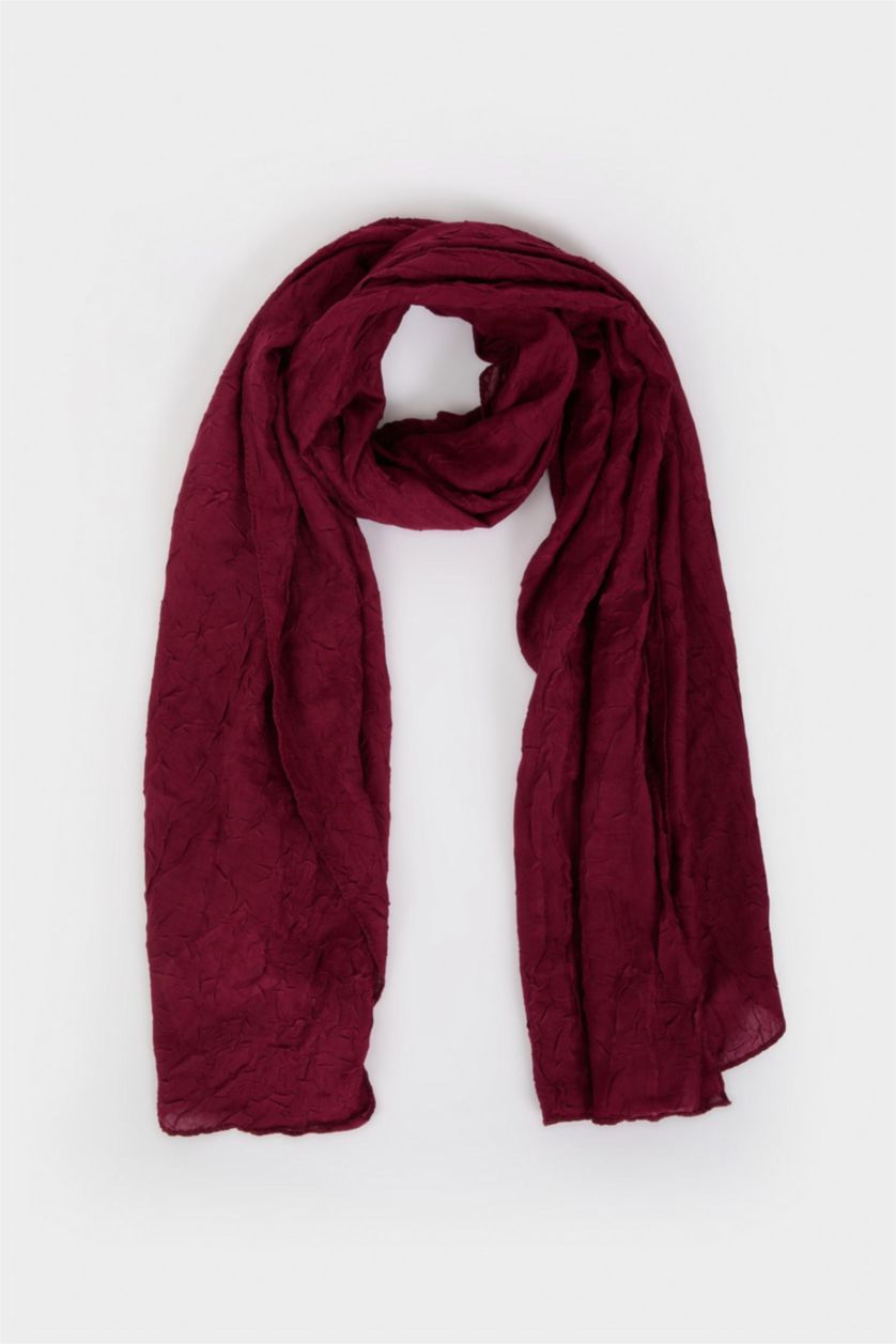 Kadın Bordo Kadın Kraş Tesettür Şal