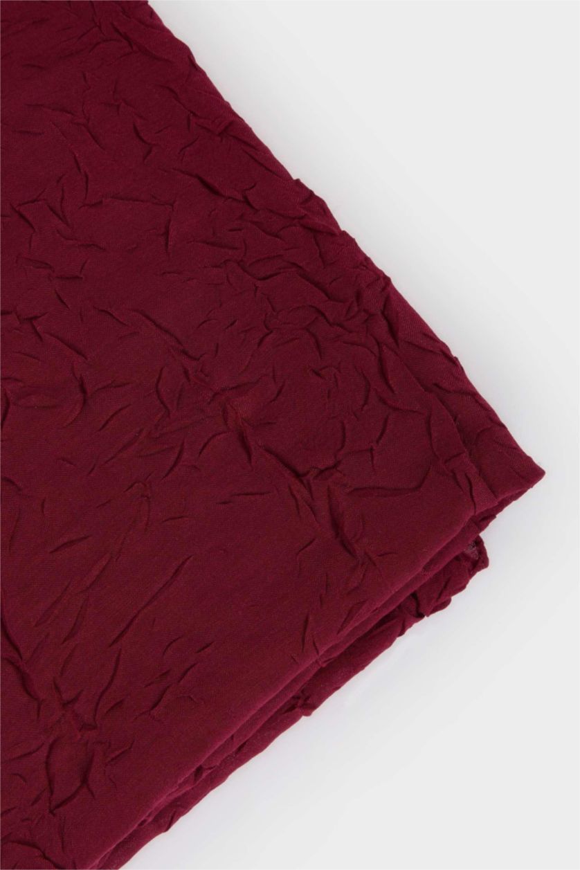 Kadın Bordo Kadın Kraş Tesettür Şal