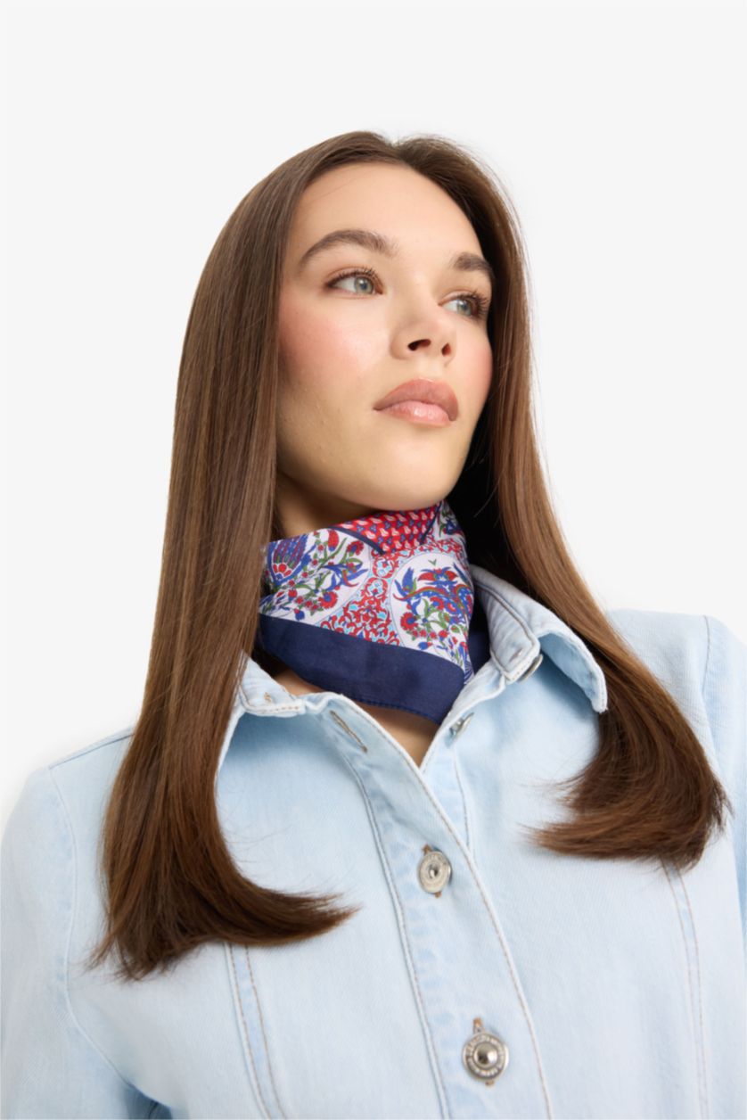 Women Light Blue Woman Printed Bandana
