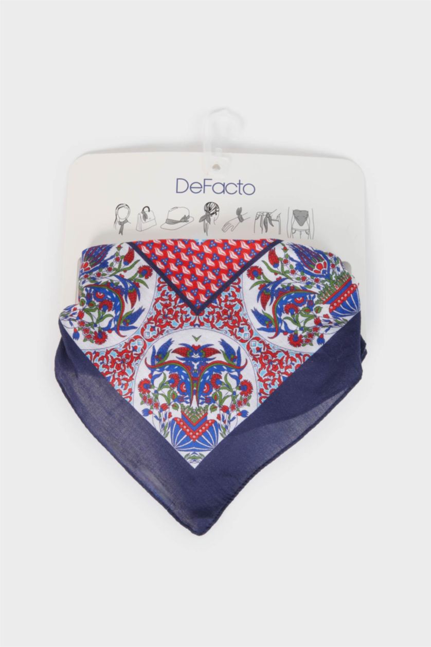 Women Light Blue Woman Printed Bandana