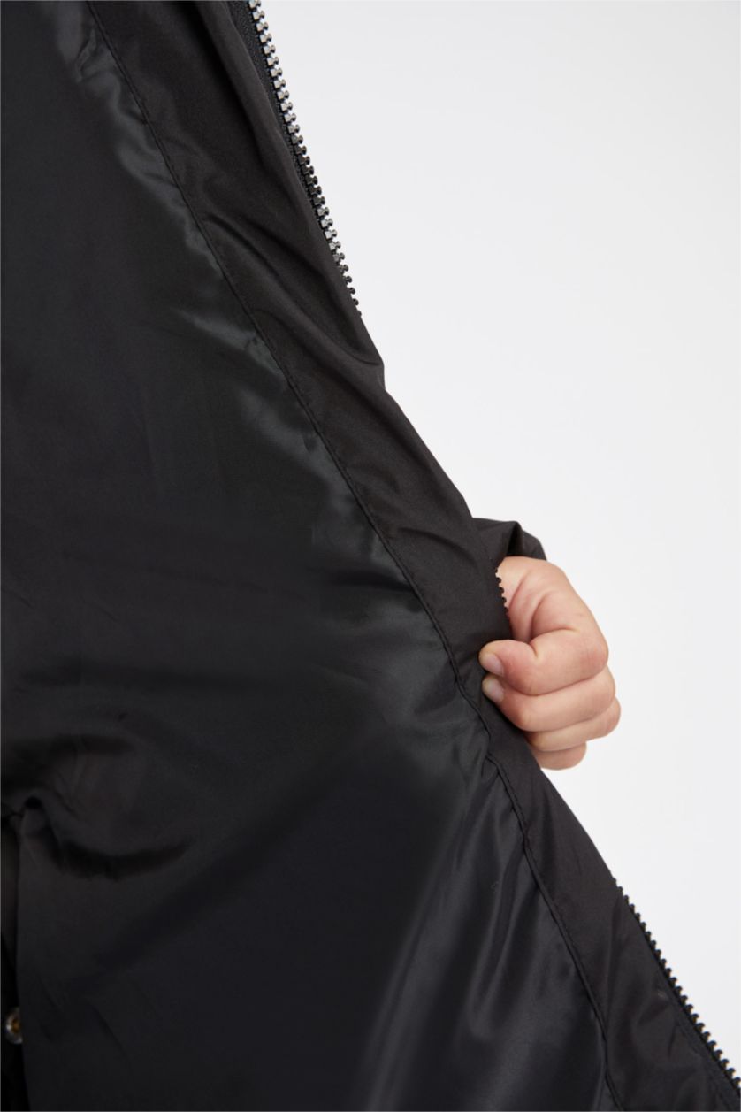 Девочки и подростки Черный Парка с капюшоном для девочек