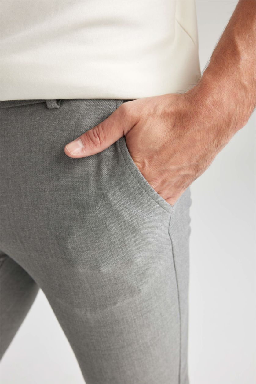 Erkek Gri Melanj Jogger Fıt Pantolon