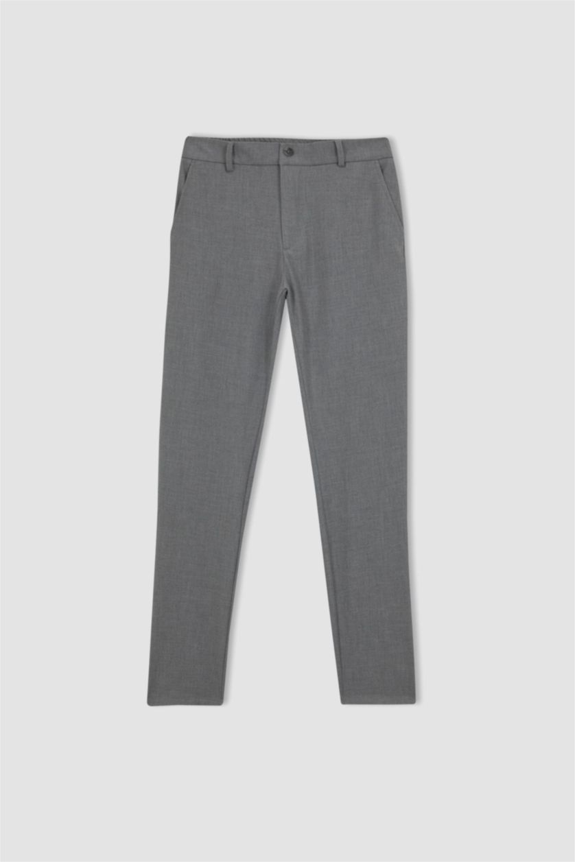 Erkek Gri Melanj Jogger Fıt Pantolon