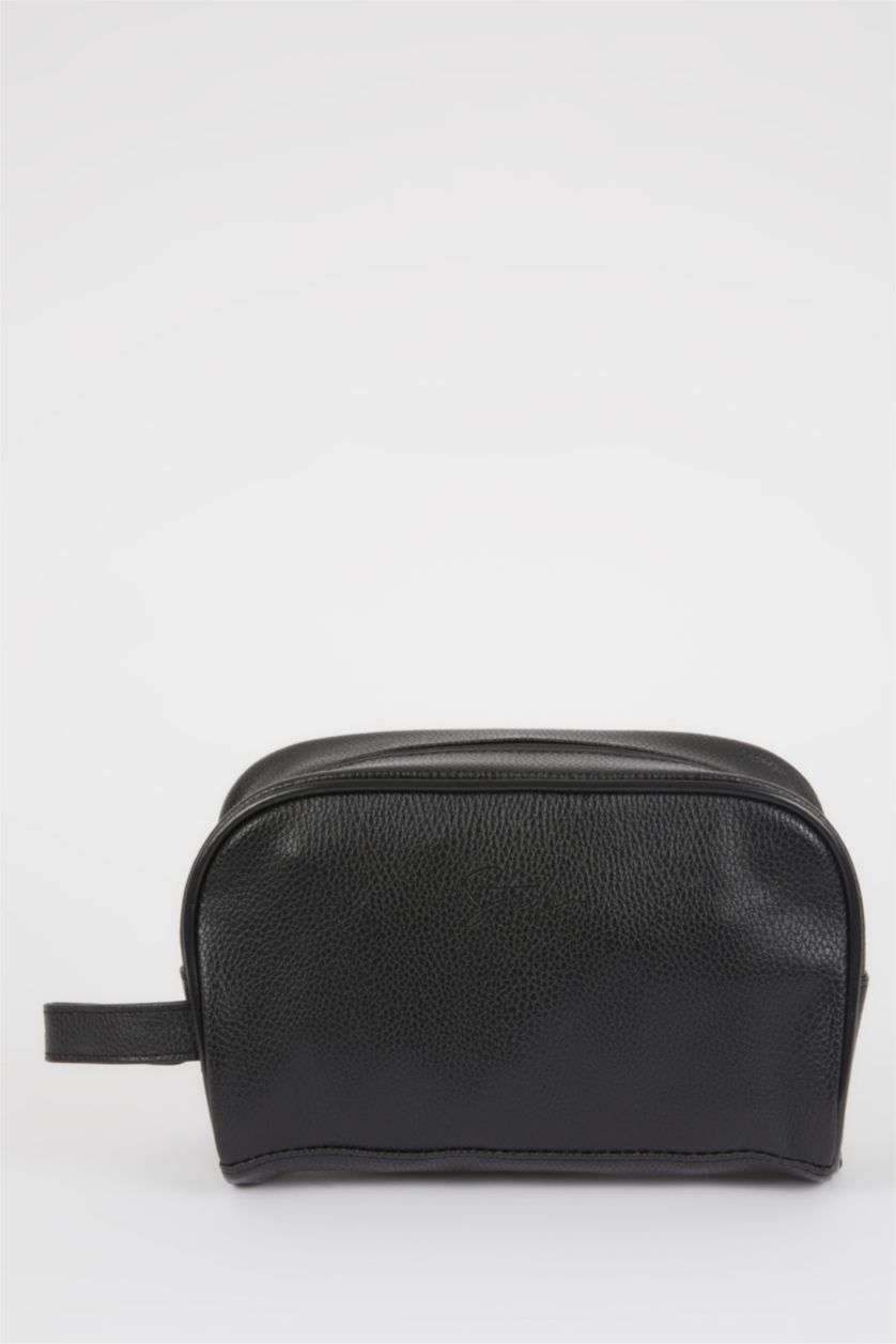 MAN Black Men Faux Leather Clutch Bag