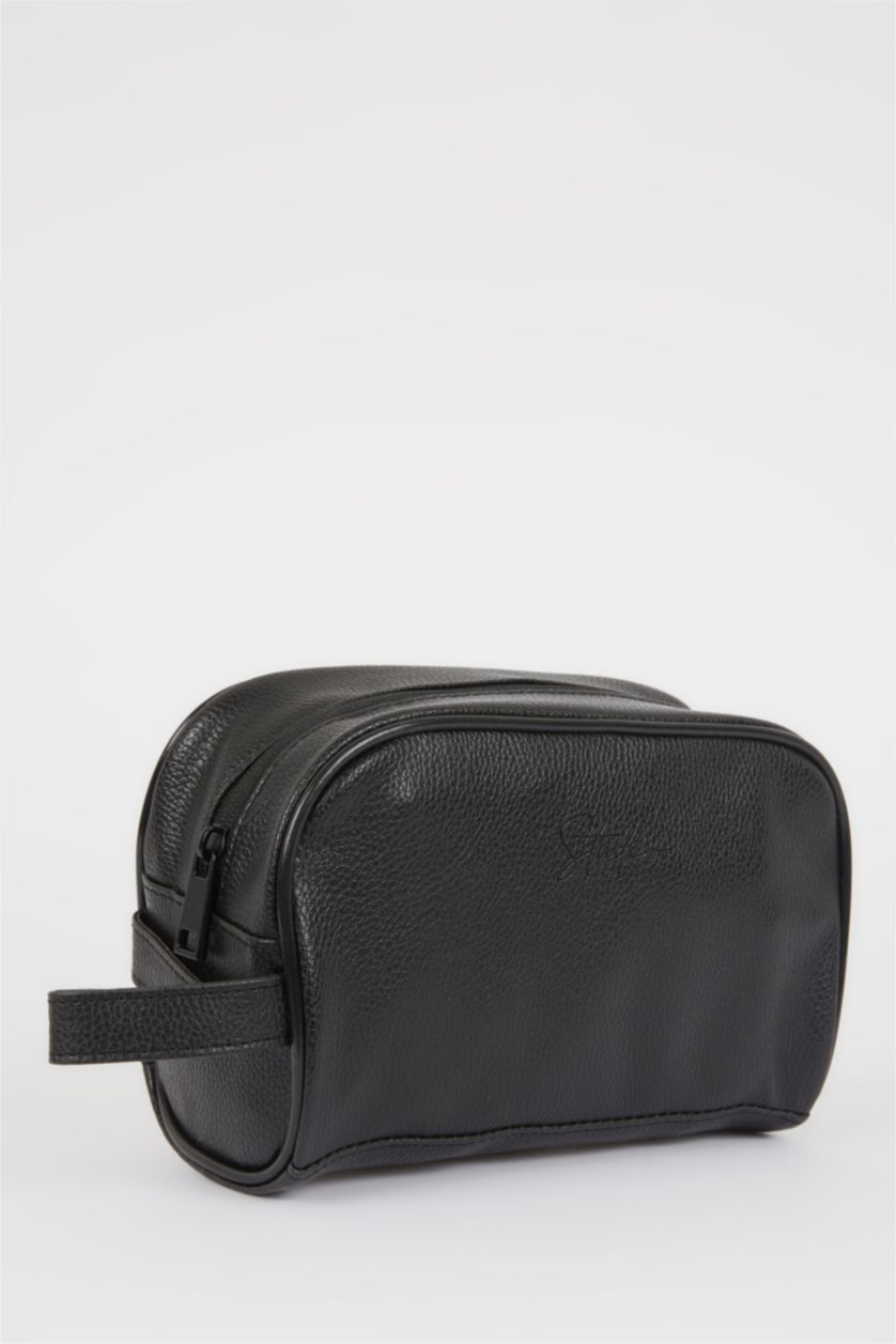MAN Black Men Faux Leather Clutch Bag