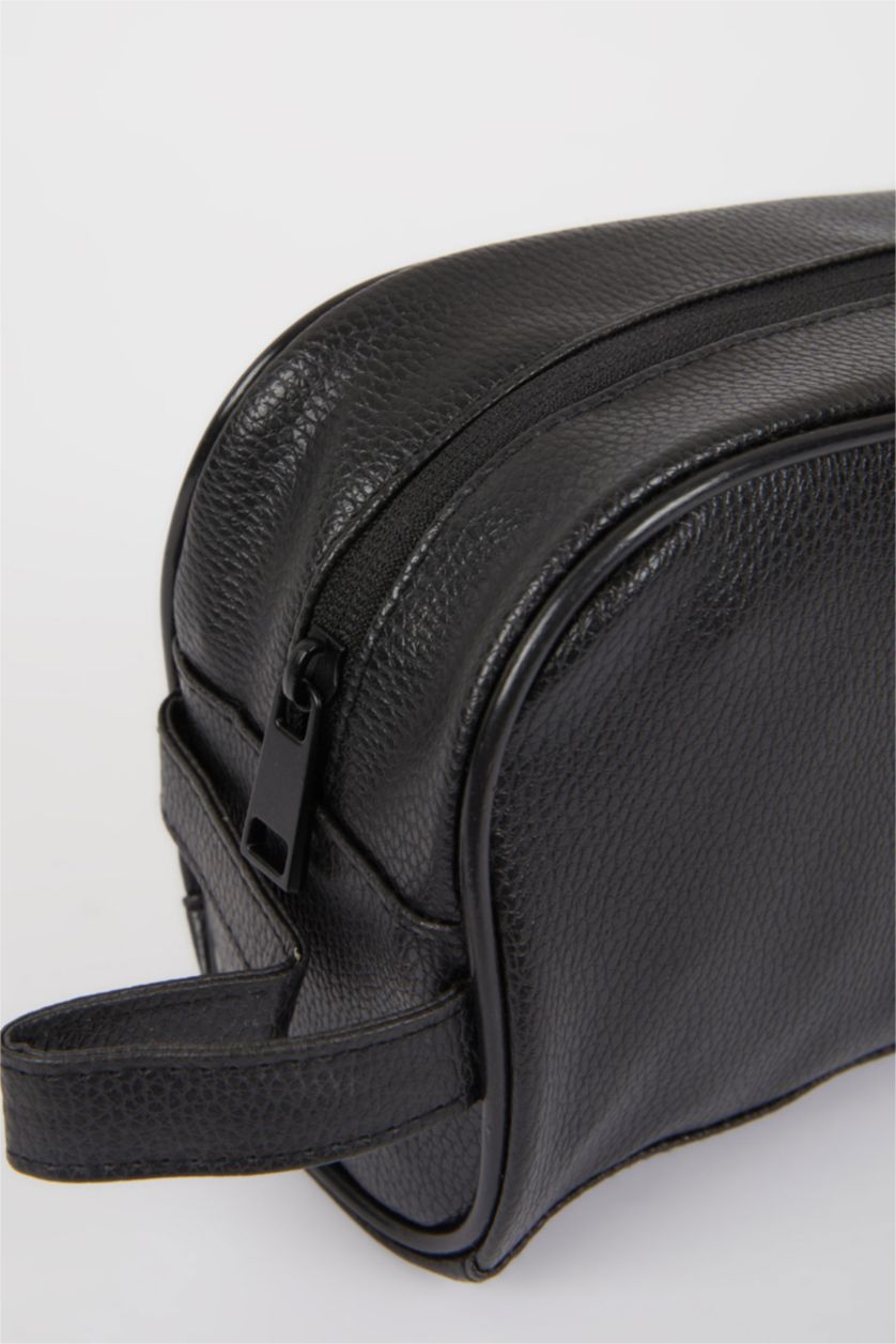 MAN Black Men Faux Leather Clutch Bag