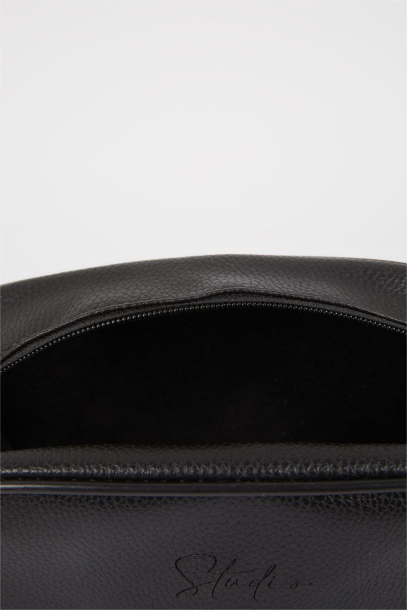 MAN Black Men Faux Leather Clutch Bag