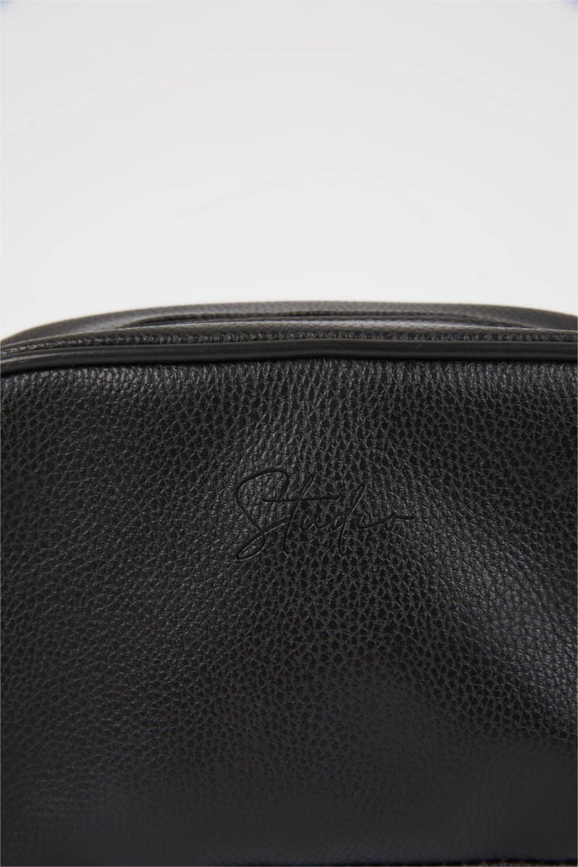 MAN Black Men Faux Leather Clutch Bag