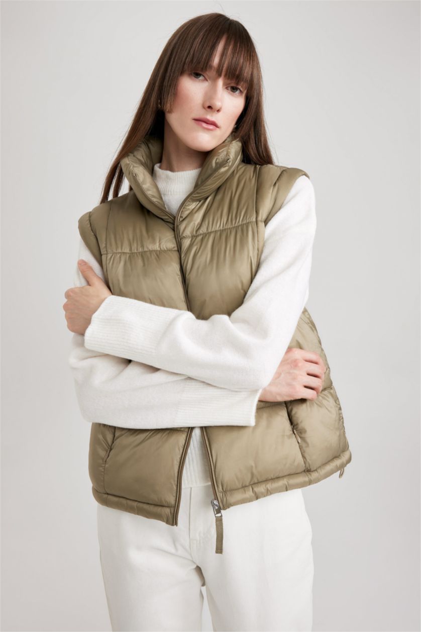 WOMAN Khaki Waterproof Vest