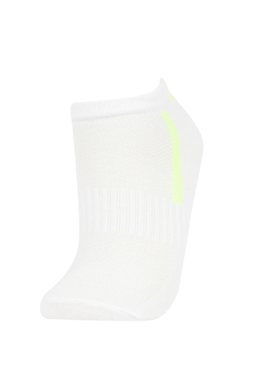 Woman White 3 piece Cotton Short Socks
