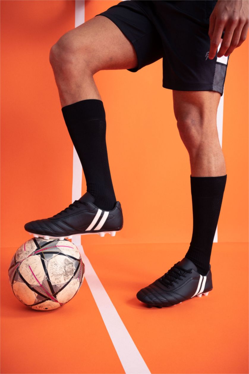 Erkek Siyah Erkek DeFactoFit Futbol Çorabı